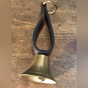Vintage Brass Bell on Leather Strap